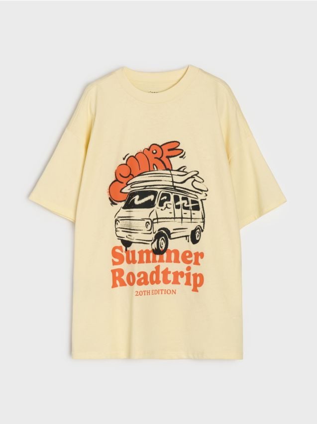 Sinsay - Tricou din bumbac cu imprimeu de vacanță - altele