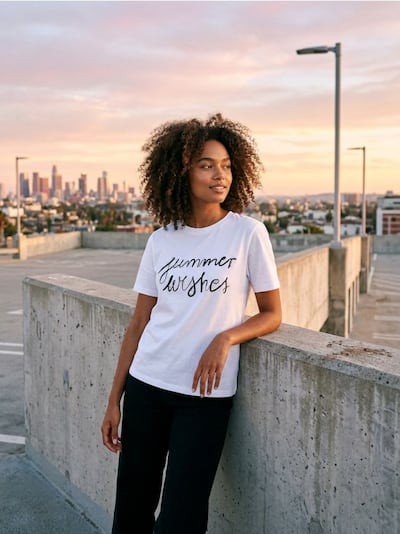 Bavlněné tričko s nápisem