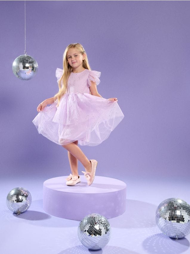 Sinsay - Elegancka sukienka babydoll - fioletowy