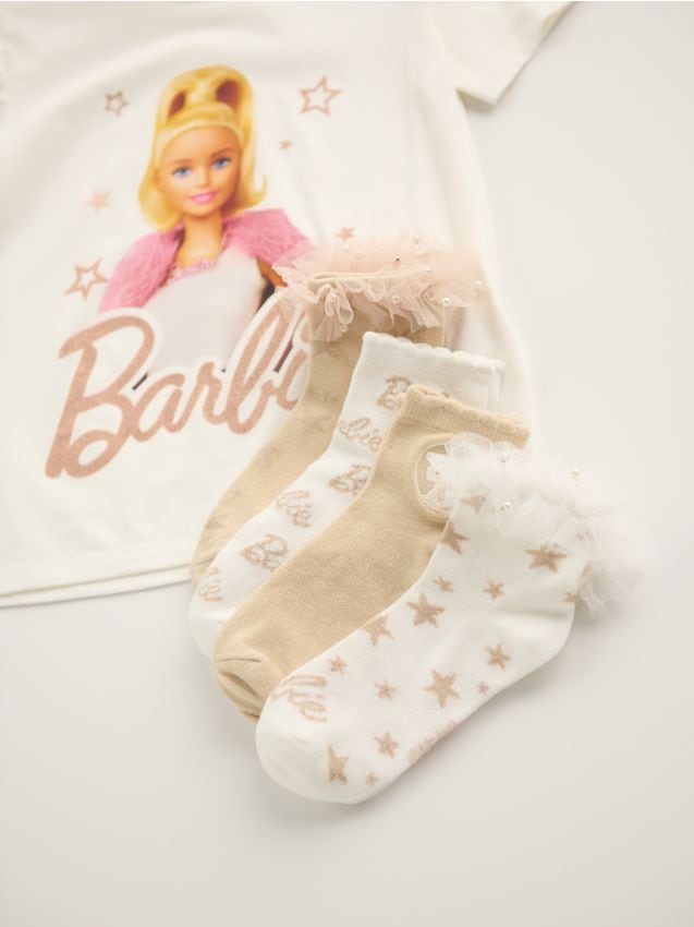 Sinsay - Súprava 4 párov ponožiek Barbie - viacfarebná