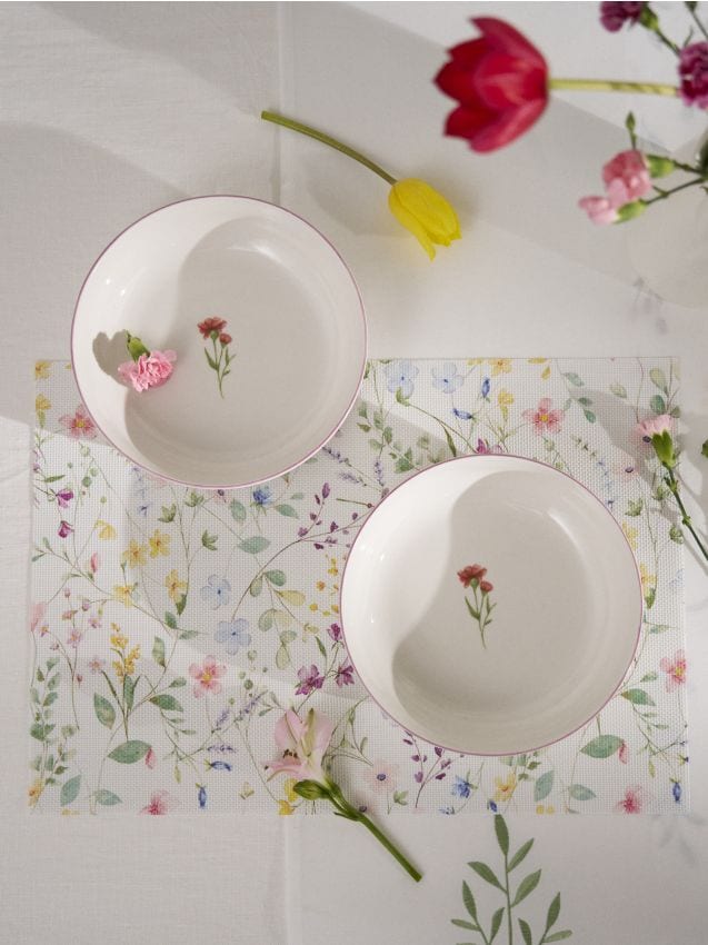 Sinsay - Keramická miska s kvetinovým motívom - viacfarebná