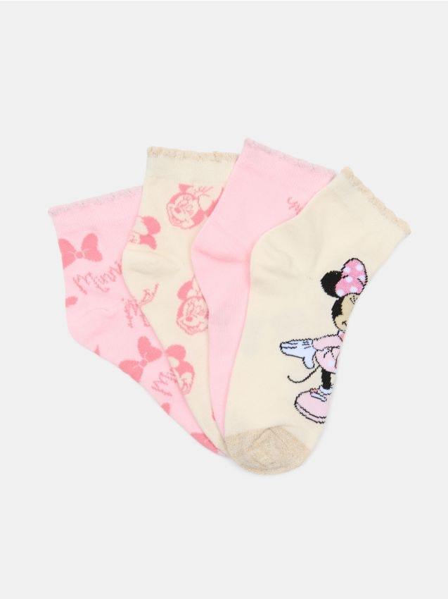 Sinsay - Súprava 4 párov ponožiek Minnie Mouse - viacfarebná