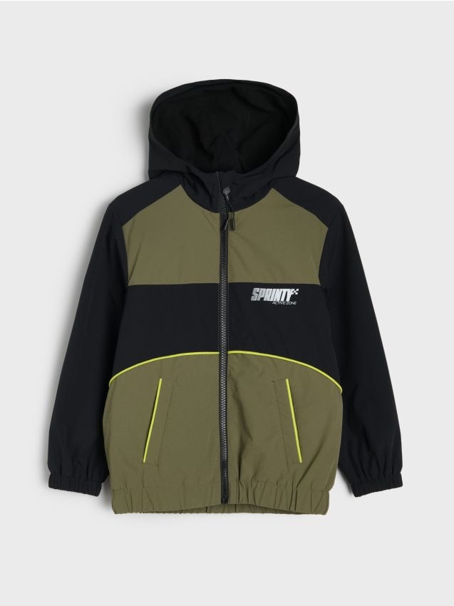 Sinsay - Jachetă ușoară windbreaker cu glugă Active - kaki