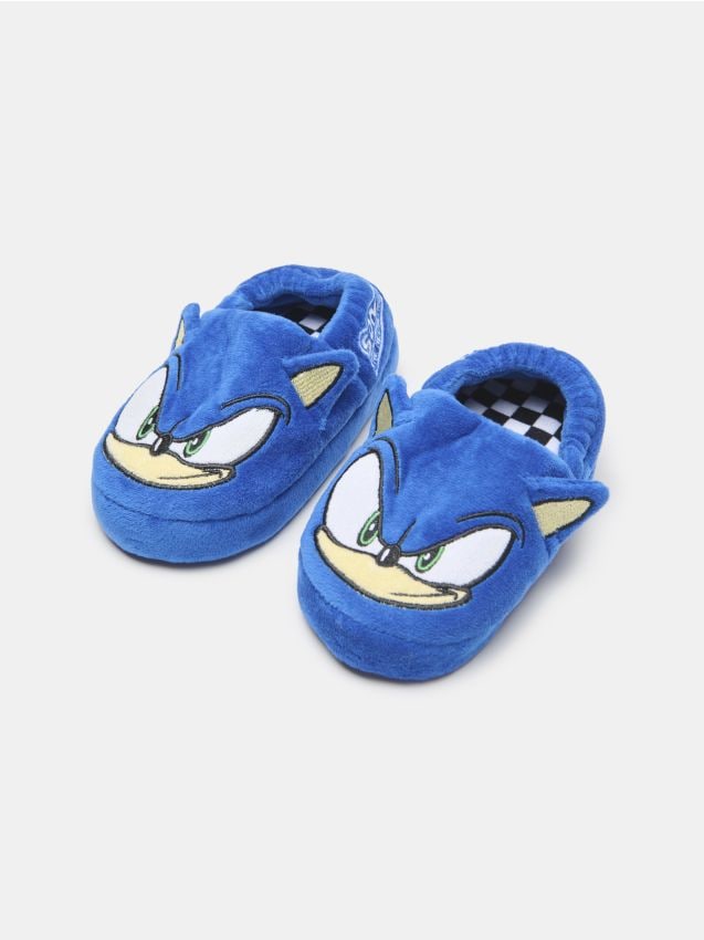 Sinsay - Papuci plușați cu elemente 3D Sonic the Hedgehog - albastru