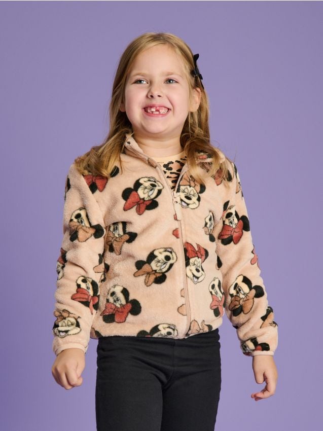 Bluza polarowa Myszka Minnie Kolor beżowy - SINSAY - 993BZ-08X