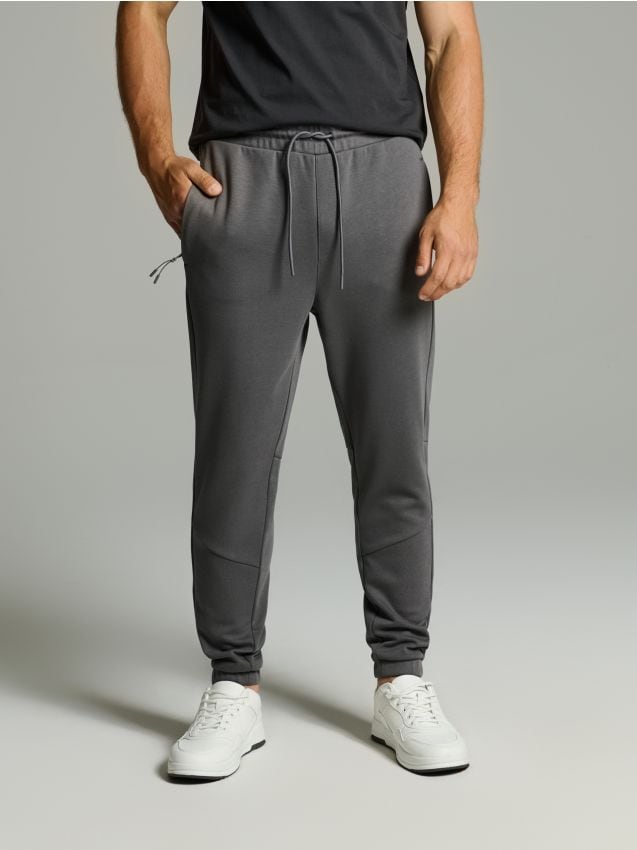 Sinsay - Pantaloni sport - gri-închis