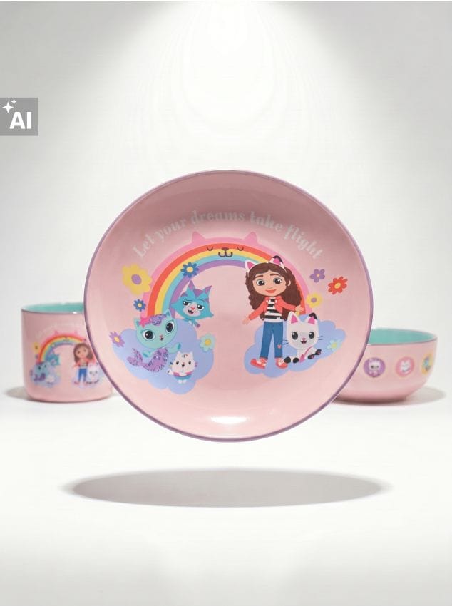 Sinsay - Farfurie ceramică Gabby’s Dollhouse - multicolor