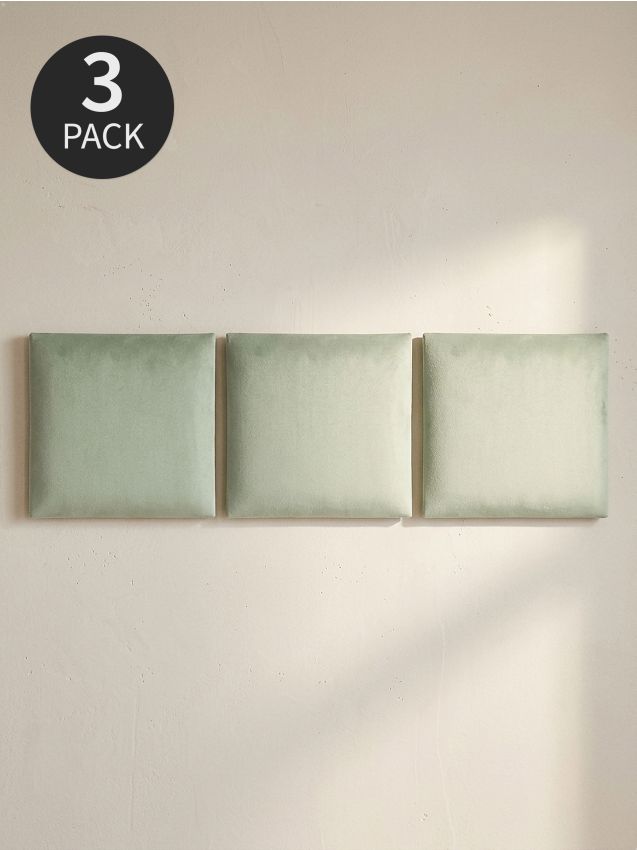 Sinsay - Panouri tapițate pătrate 3 pack - verde-pal