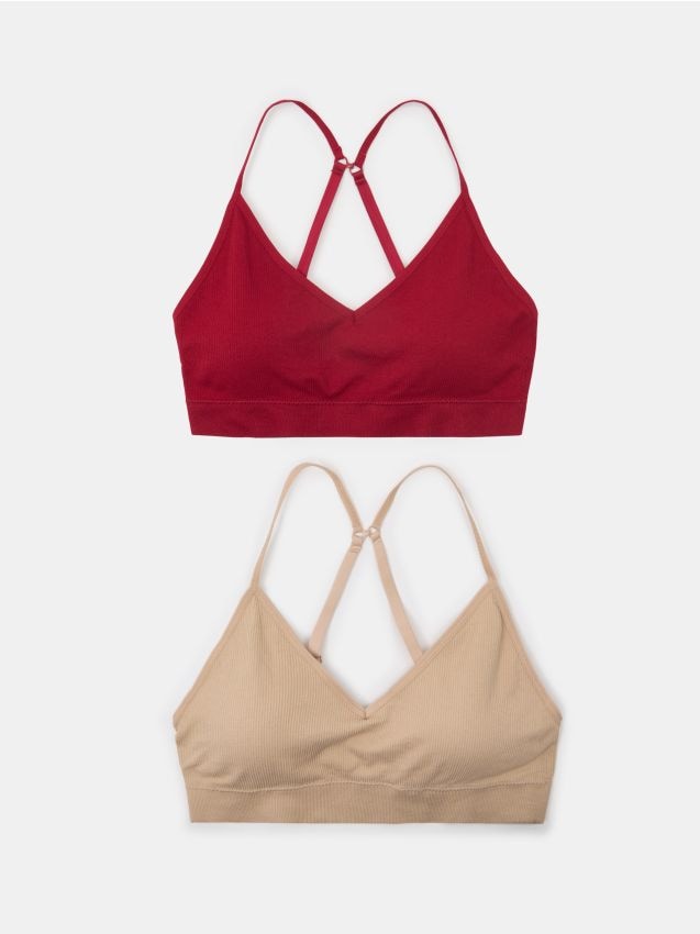 Sinsay - Súprava 2 topov na ramienka - viacfarebná