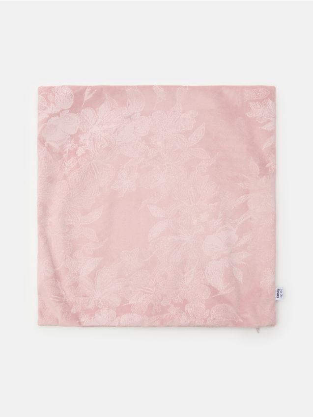 Sinsay - Față de pernă cu model floral - roz-pastel