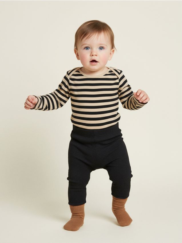 Sinsay - Bavlnená pásikavé body - béžová