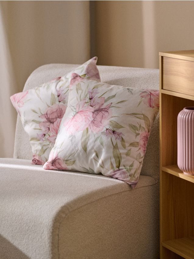 Sinsay - Fețe de pernă cu flori, set de 2 - multicolor