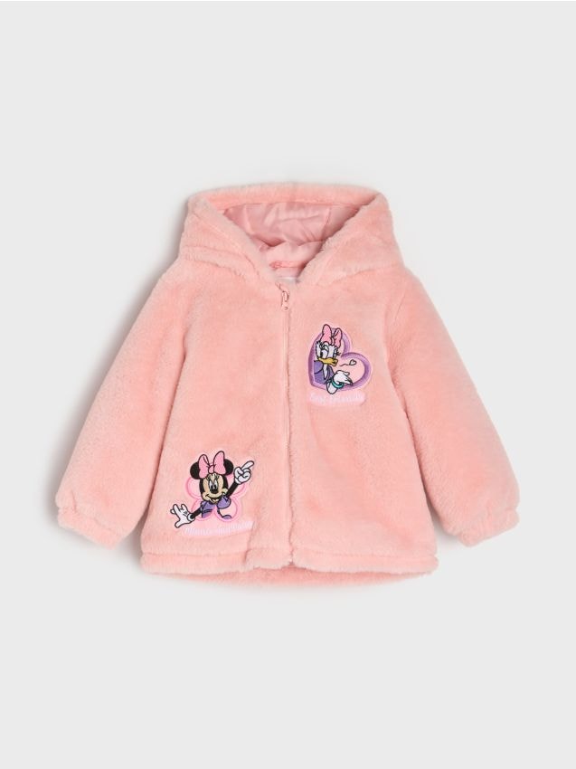 Sinsay - Bunda s kapucňou Minnie Mouse - ružová