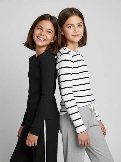 Bavlněná trička s dlouhým rukávem 2 kusy