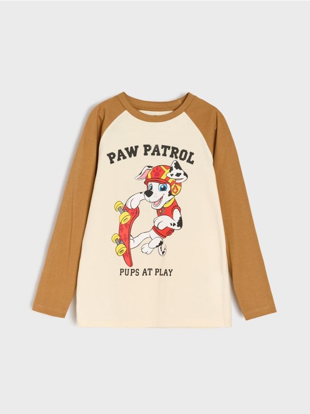 Sinsay - Tričko s dlhými rukávmi PAW Patrol - pšenicová