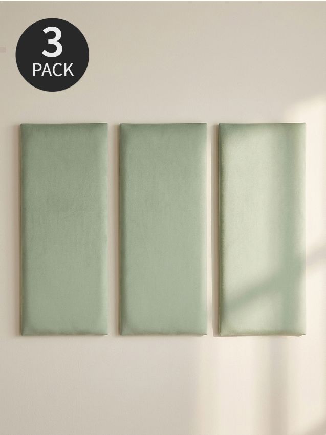 Sinsay - Panouri tapițate dreptunghiulare 3 pack - verde-pal