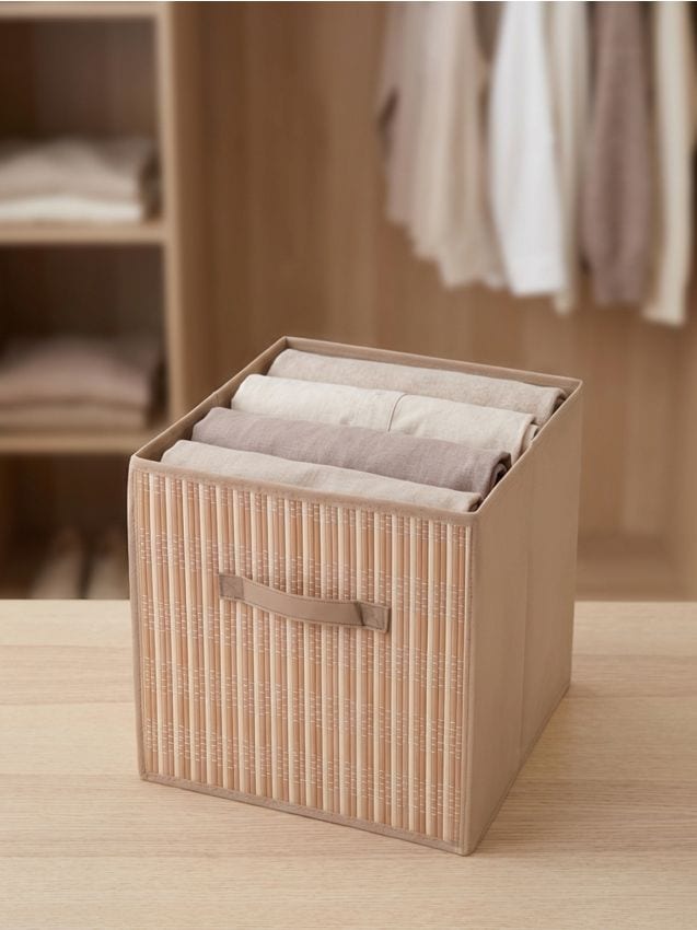 Sinsay - Cutie de depozitare cu față din bambus - bej