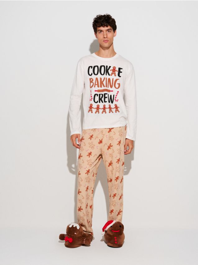 Sinsay - Dvojdielne vianočné pyžamo s motívom perníčkov - viacfarebná