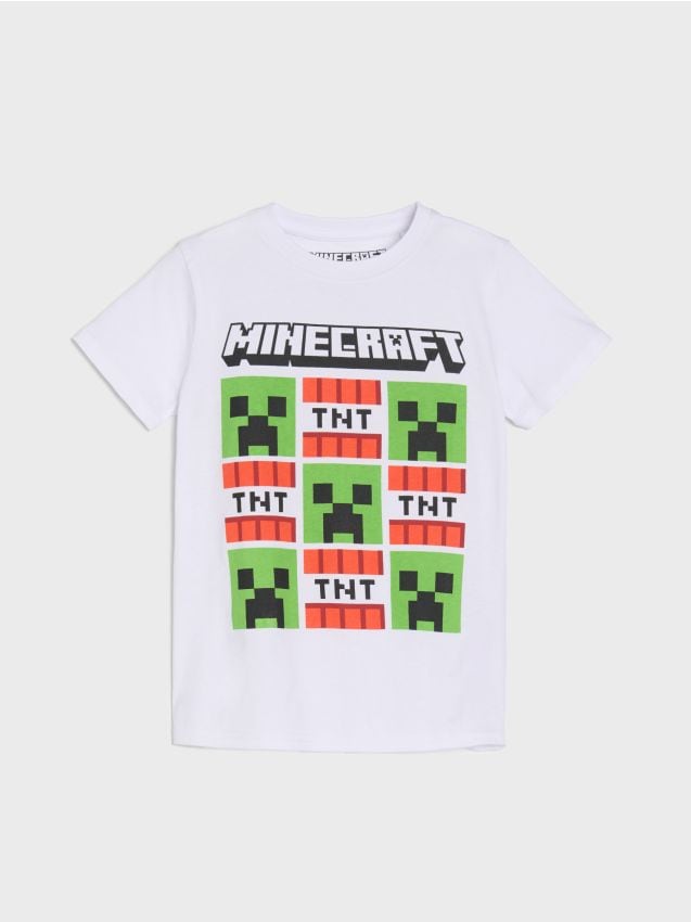 Бавовняна футболка з принтом Minecraft - SINSAY