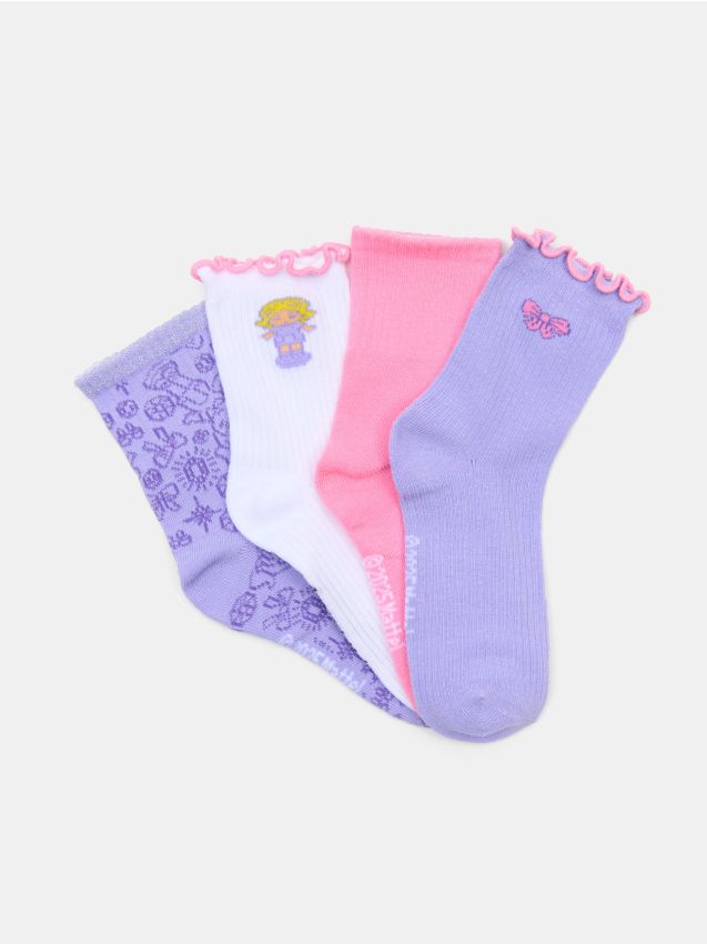 Sinsay - Súprava 4 párov ponožiek Polly Pocket - viacfarebná