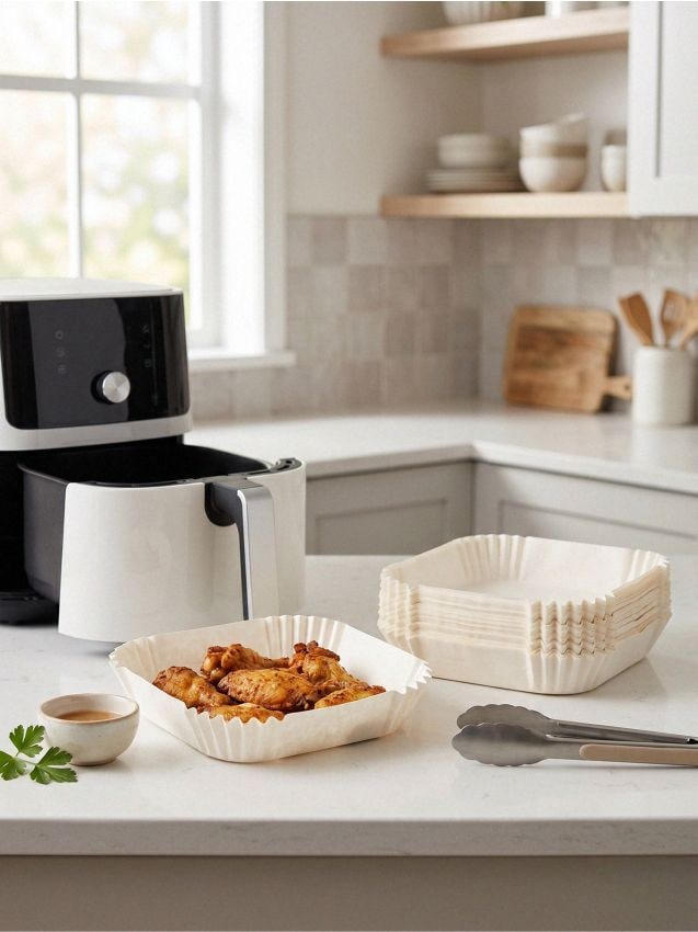 Sinsay - Forme de hârtie pentru air fryer 100 pack - alb