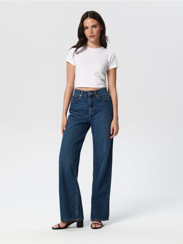 Дънки wide leg high waist - SINSAY