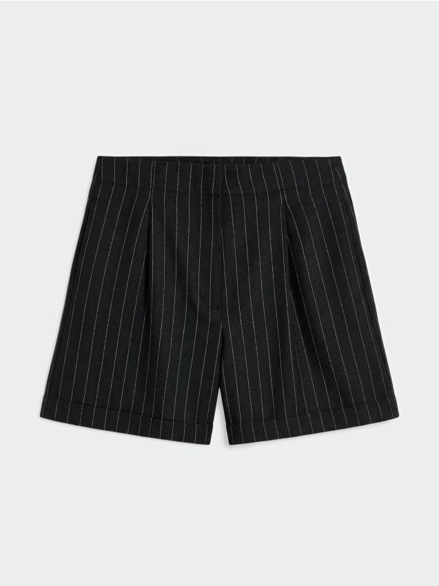 Sinsay - Szorty w paski - czarny