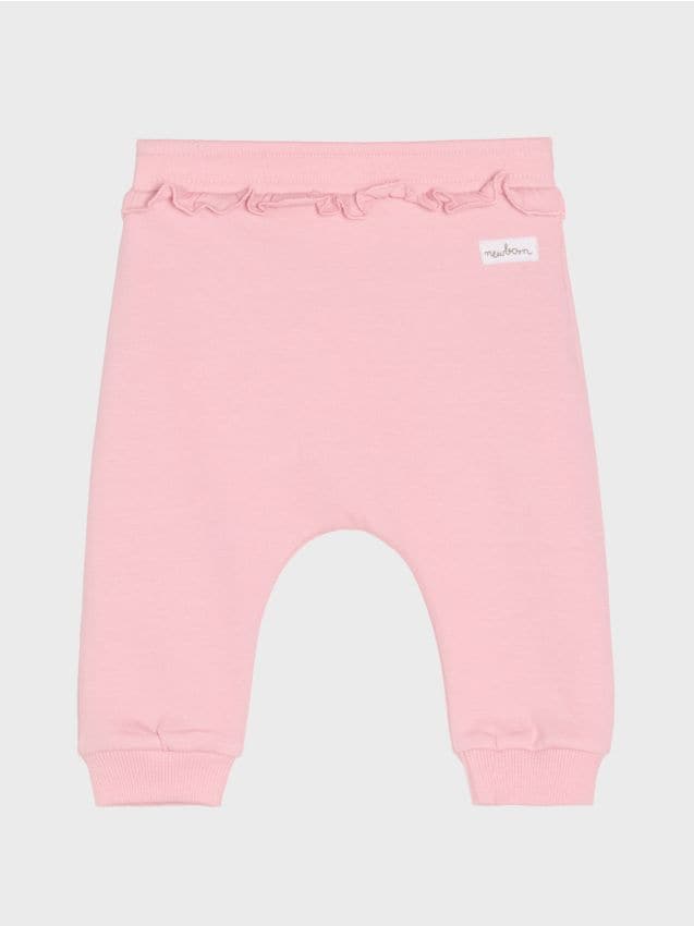 Pantalone s ukrasnim volanom u struku - SINSAY