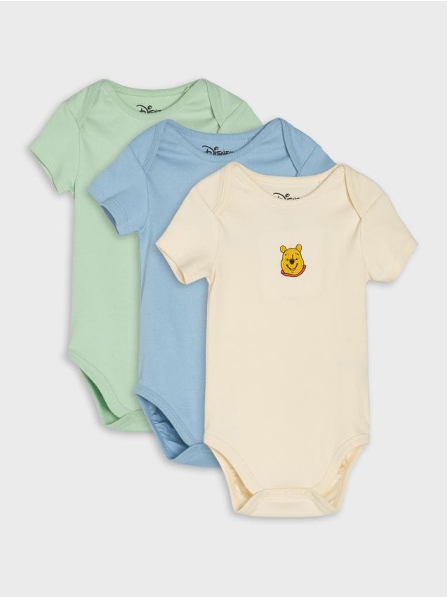 Sinsay - Body din bumbac cu broderie 3 pack Disney - indigo