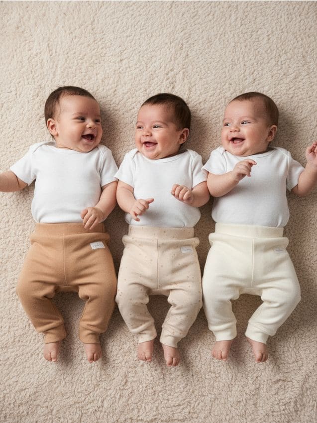 Sinsay - Bavlnené nohavice 3 balenie - krémová