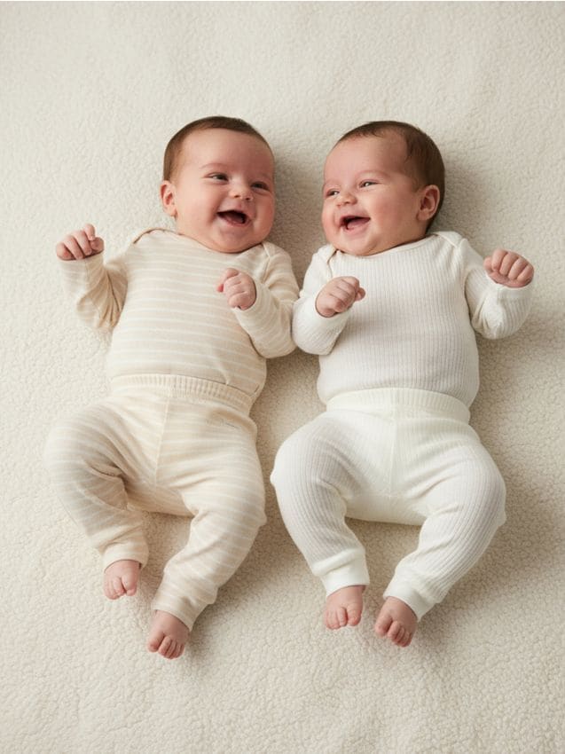 Sinsay - Súprava 2 legín - krémová