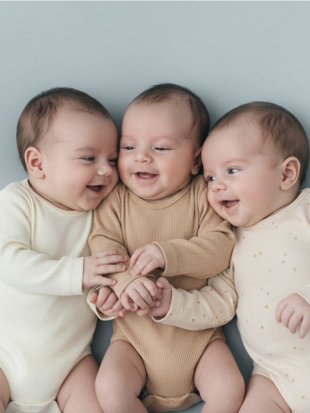 Sinsay Sinsay - Βαμβακερό κορμάκι 3 pack - κρεμ