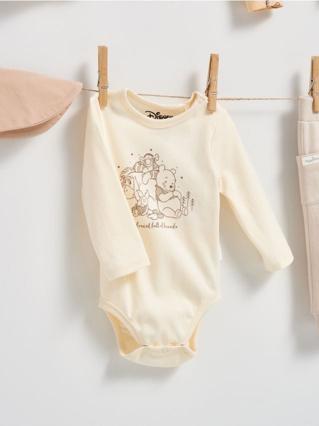 Sinsay - Bavlnené body Winnie the Pooh - krémová