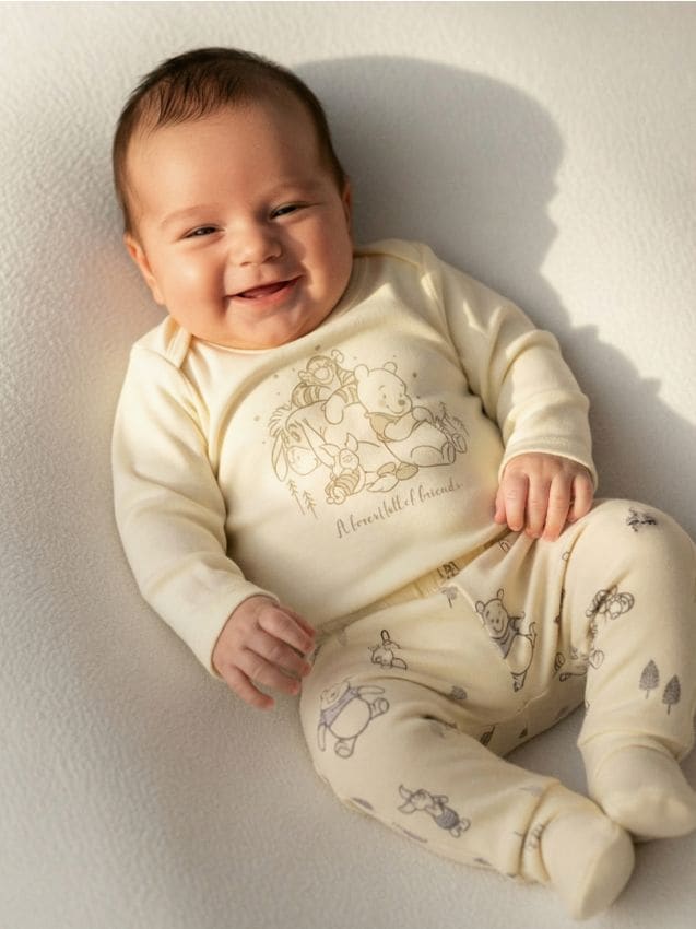 Sinsay - Bavlnené body Winnie the Pooh - krémová