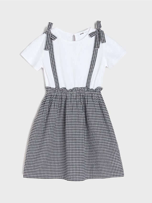 Sinsay - Rochie în carouri din două piese - multicolor