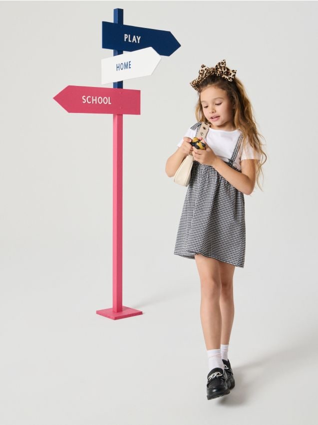 Sinsay - Rochie în carouri din două piese - multicolor