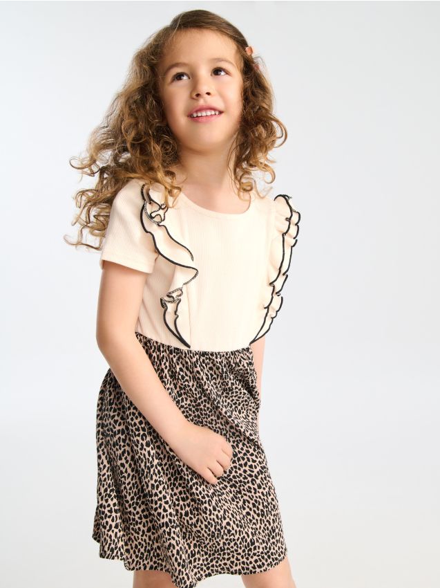 Sinsay - Rochie cu dantelă - multicolor