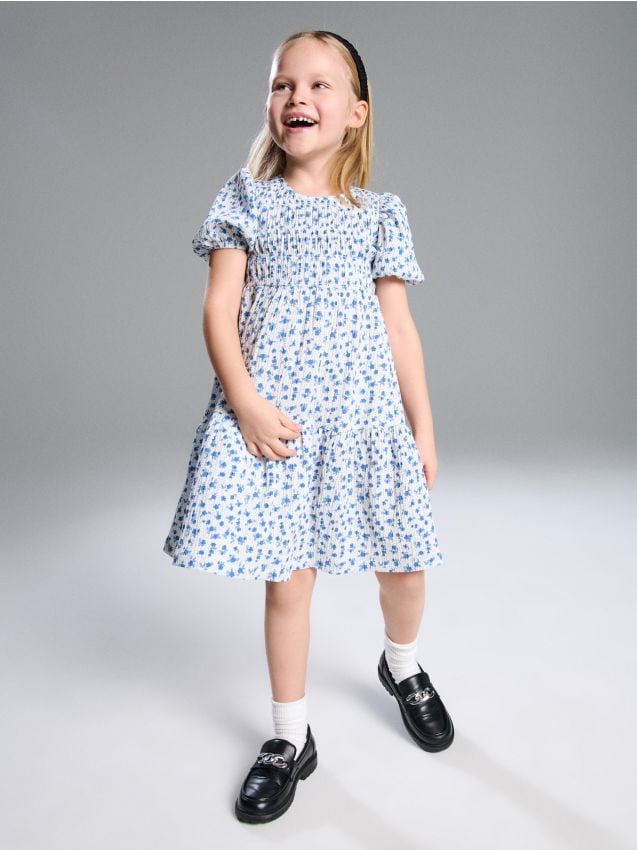 Sinsay - Sukienka babydoll ze wzorem - wielobarwny