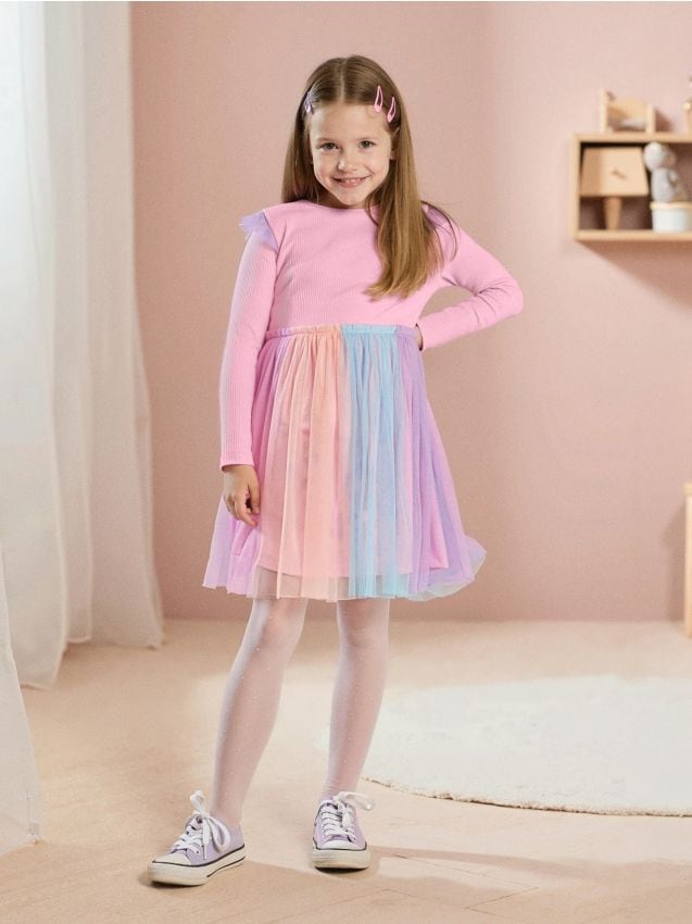 Sinsay - Rochie cu tul - multicolor