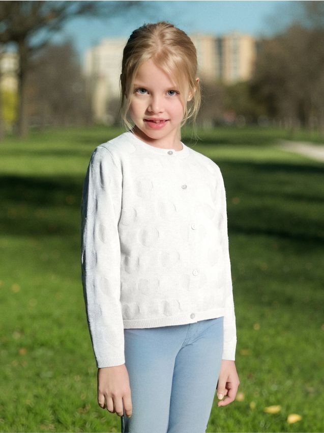 Sinsay - Sweter na guziki - kremowy