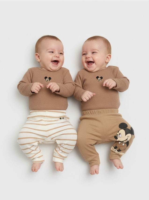Sinsay - Súprava 2 legín Mickey Mouse - béžová