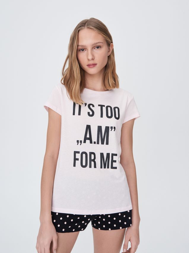 Printed pyjamas Farbe Pastellrosa - SINSAY - XJ620-03X