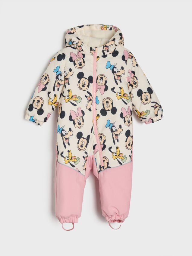 Sinsay - Salopetă de iarnă căptușită Minnie Mouse - roz-pudră