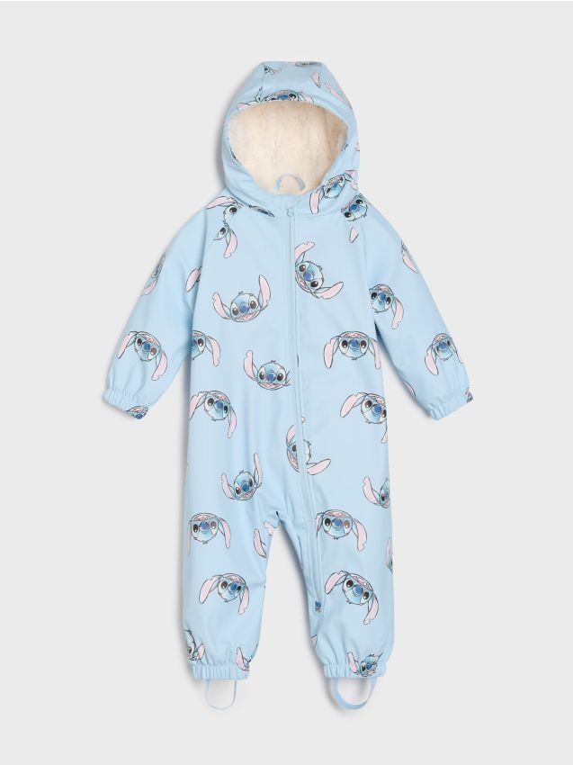 Sinsay - Salopetă cu glugă Stitch - albastru-pal