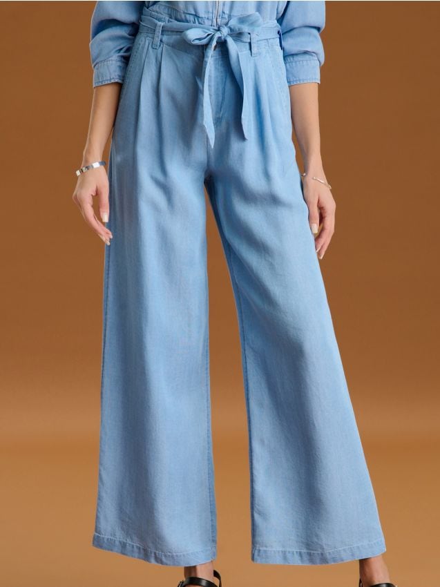 Spodnie wide leg - SINSAY