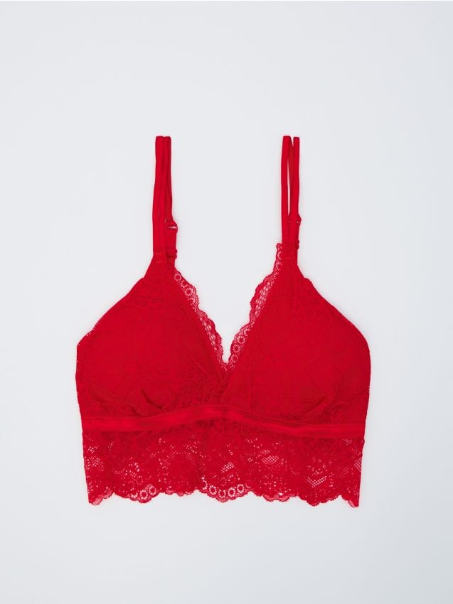 Lace bralette Color red - SINSAY - YD548-33X