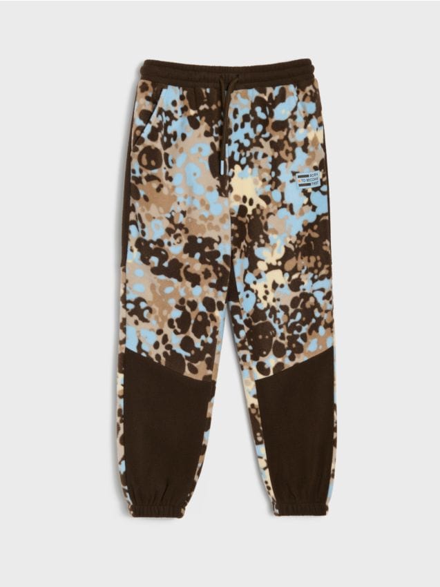 Sinsay - Pantaloni jogger lejeri din fleece Active - multicolor