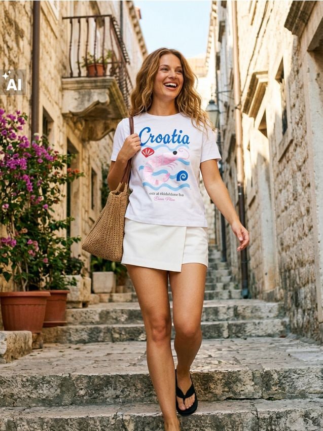 Sinsay - Tricou oversize din bumbac cu imprimeu - alb