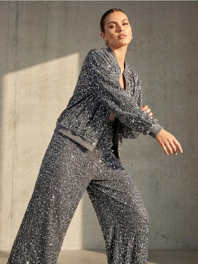 Sinsay - Pantaloni - argintiu