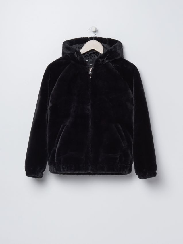 ジャケット・アウター  Faux Fur Coat Amazon.com: S13 Women's Gloss Faux Fur TRMIMED Allie Puffer